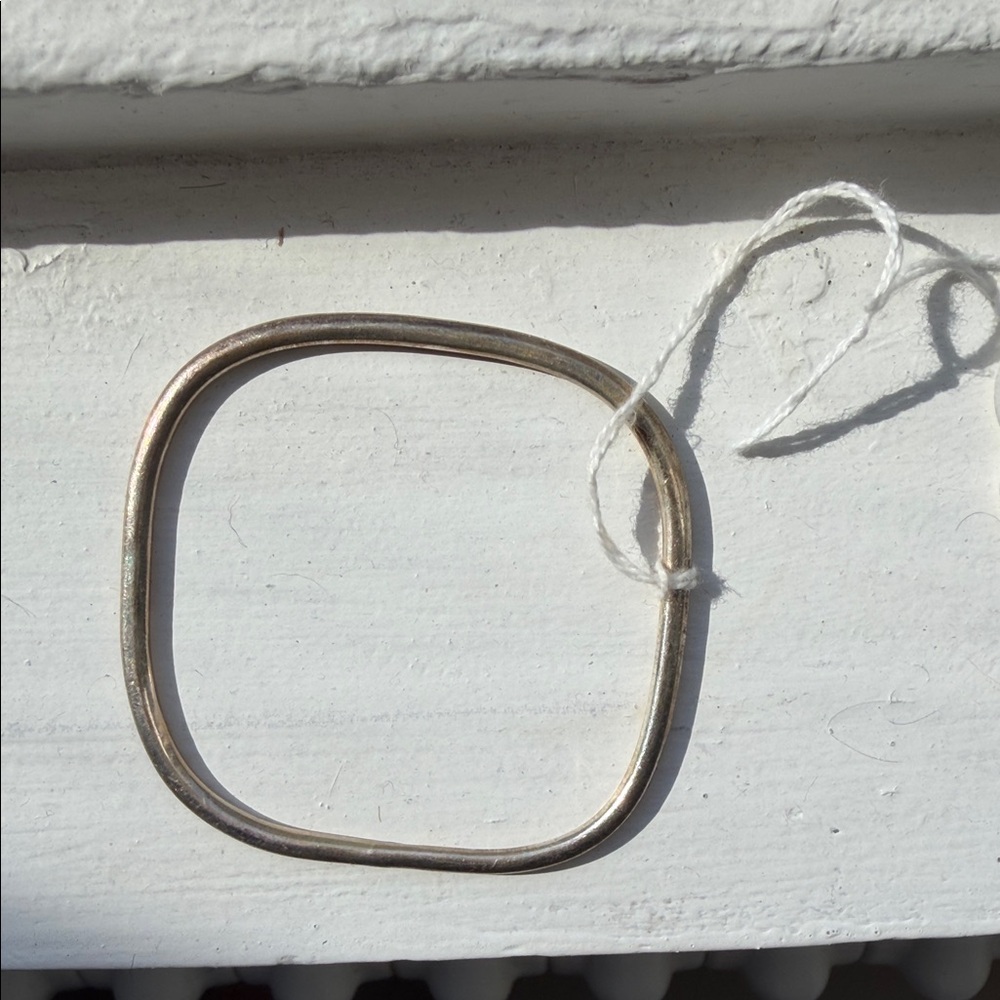 Simple Square Gold Bangle Bracelet